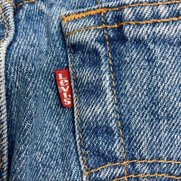 LEVI’S VINTAGE 550 Relaxed Fit Tapered Leg Size 13 Junior S 12”Rise, Blue - Picture 3 of 10